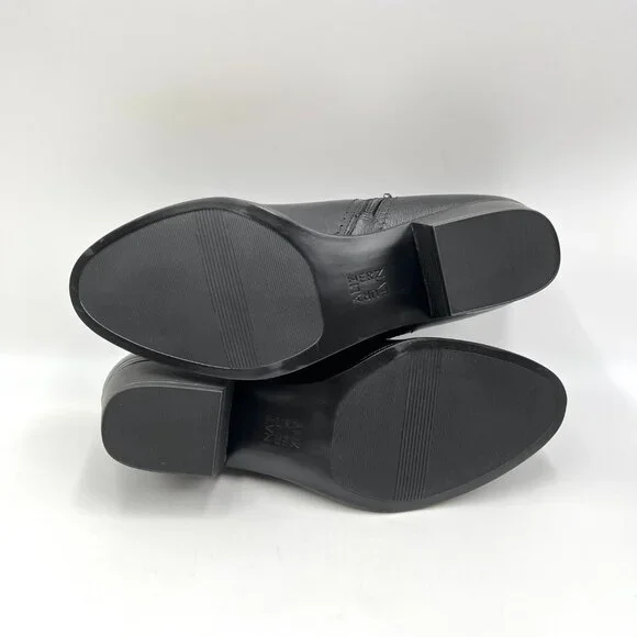 Naturalizer Womens Zarie Black Leather Low Cut Ankle Boots Booties Shooties - Picture 8 of 13